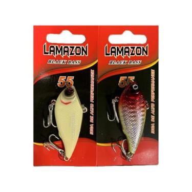 Imagem de Kit C/2 Isca Artificial Igual Lambari 5,5cm 10gr c/ Rattlin - LAMAZON