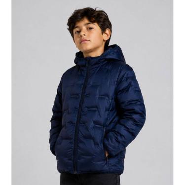 Imagem de Jaqueta Puffer Infantil Menino Com Capuz Sea Surf Azul
