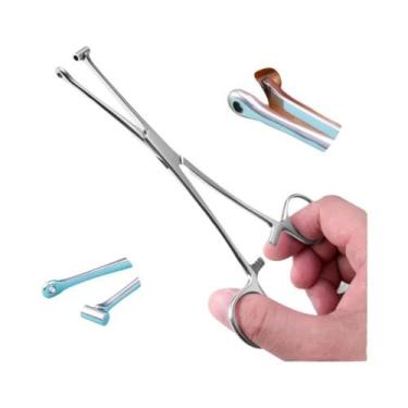 Imagem de Pinça Profissional De Aço Inoxidável 316L Para Piercing Corporal: Nari