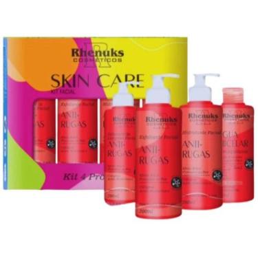 Imagem de Skin care anti rugas - firmador da pele - kit de limpeza facial - 4 it