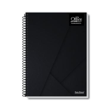 Imagem de Agenda Permanente Preto Abstrato Pauta Branca 165 Folhas, PRETO ABSTRA