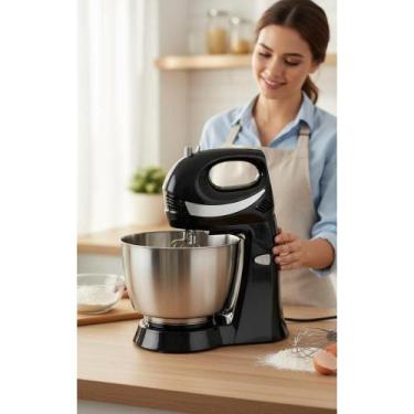 Imagem de Batedeira Inox Turbo Duo 4,3L 550W Preto - Portátil - Congratulations 