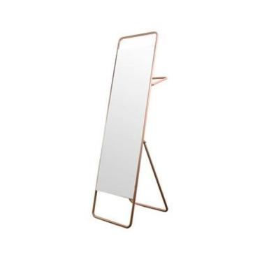 Imagem de Espelho Decorativo De Chão Toalheiro Rosa 150X40 Cm