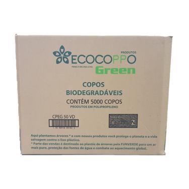 Imagem de Copo Plástico Biodegradável 50ml Transparente CX 5000 UN Ecocoppo Green