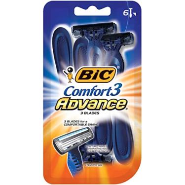 Imagem de BIC Lâmina descartável masculina Comfort 3 Advanced, lâmina tripla, pacote com 6 lâminas, para um barbear simplesmente mais suave