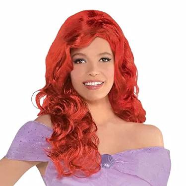 Imagem de Disney Fantasia adulta Princesa Costme Ariel Mermaid Cosplay Halloween (Peruca Ariel, tamanho único adulto)