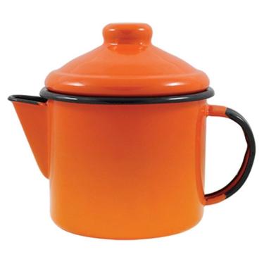 Imagem de Bule de Chá Esmaltado Bico Curto 600 ml Laranja Ewel