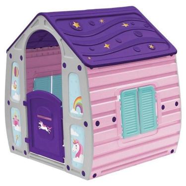 Imagem de Casinha De Brinquedo Unicórnio 2 Portas 2 Janelas Bel Brink