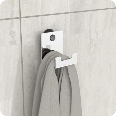 Imagem de Gancho de Parede Inox Ventosa Toalha Cabide Banheiro ELG