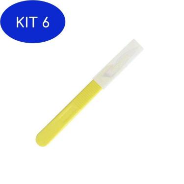 Imagem de Kit 6 Cortador De Pestana Tipo Bisturi 160x20mm Bege