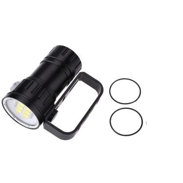 Imagem de lanterna subaquática de mergulho 3,Pilipane Luzes de mergulho,7 V 28800 Lm, lanterna subaquática, 80 m de profundidade, à prova d'água com suporte para caverna de mar profundo à noite