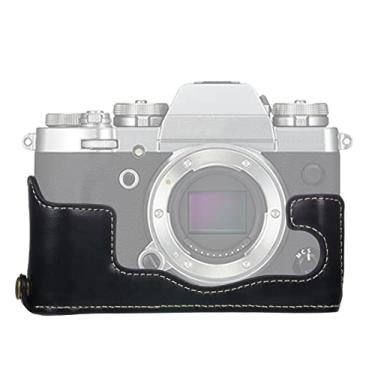 Imagem de Yunchao Acessórios para câmeras Câmera de couro PU de 1/4 de polegada PU Câmera de meia base para fujifilm x-t3/x-t2 Sacos de câmera