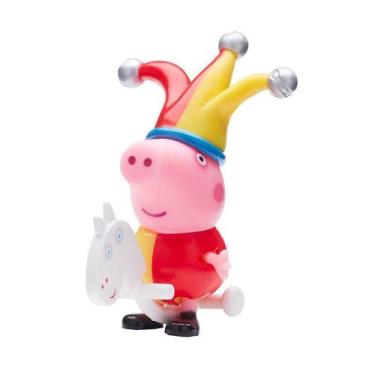Imagem de Mini Figura Peppa Pig Com Roupinhas - George Com Roupa De Bobo Da Cort