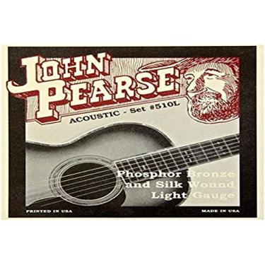 Imagem de Cordas John Pearse 510L para guitarra acústica - Bronze fósforo e ferida de seda - Medidor de luz 11-49