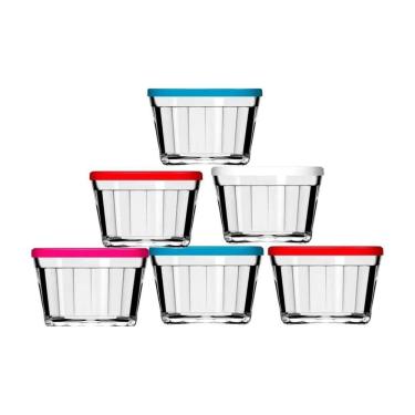 Imagem de Kit Com 5 Tigela Bowl Americano Tampa 615Ml Atacado Nadir