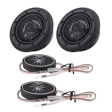 Imagem de Qiilu Par de alto-falantes de áudio 12 V 150 W para carro, mini super potente, cúpula alta, tweeter alto-falante buzina de plástico, metal