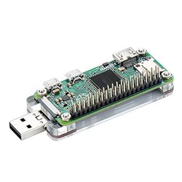 Imagem de GeeekPi Placa de expansão USB Dongle com capa para Raspberry Pi Zero/Zero 2, ambos os lados frontal e traseiro podem ser inseridos