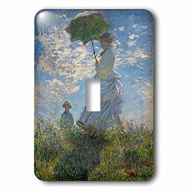 Imagem de 3dRose lsp_179210_1 Mulher com um guarda-sol, Camille e Jean Monet, Claude Monet 1875, Pd-Us Light Switch Cover