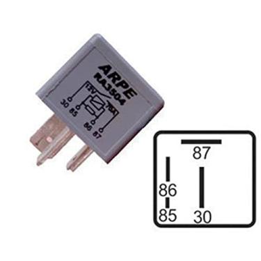 Imagem de Rele Pre-Aquecimento Motor Diesel 70A Kombi Apos 1984 4 Terminais (2 Largos) Cor Cinza