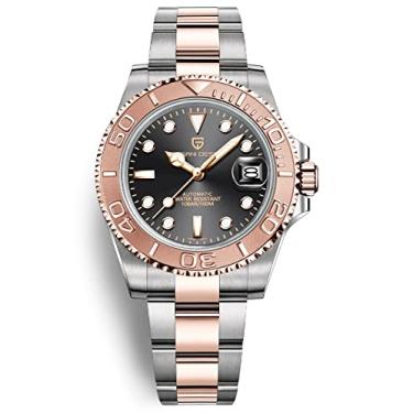 Imagem de Relógios masculinos Design Pagani 1651 Relógio de pulso para homens Mecânico Automático NH35 Movimento 100 m Resistente à água Safira Vidro Cerâmica Bisel Relógio de Aço Inoxidável,