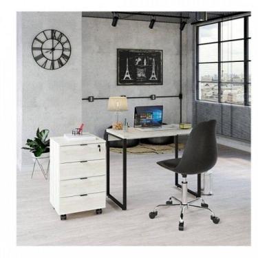 Imagem de Conjunto Home Office 2 Peças Com 1 Escrivaninha E 1 Gaveteiro 4 Gaveta