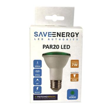 Imagem de Lâmpada Led Par 20 7w Bivolt Verde - Save Energy