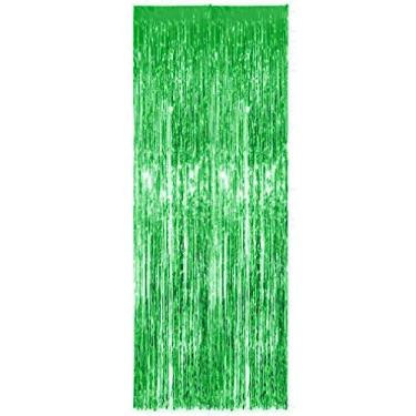 Imagem de Cortina Fitas Metalizadas Verde - 1x2 Metros