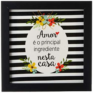 Imagem de Arte Maníacos Arte Maníacos Quadro Decorativo Tela Canvas Amor é o Principal, 65x46cm (Moldura Caixa Laca Preta)