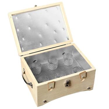 Imagem de Caixa Moxabustão de madeira Moxa Gengibre Mugwort Box Wormwood Mugwort Ferramenta de artigo