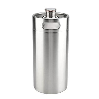 Imagem de Kit De Barril Doméstico De Aço Inoxidável Pressurizado,Mini Barril De Aço Inoxidável 4L, Mantém Fresco E Carbonatação Para Cerveja Caseira, Artesanal E Chope