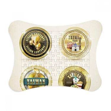 Imagem de Logotipo Taiwan apresenta moldura de quebra-cabeça de viagem decoração de imagem ornamento de jogo de quebra-cabeça