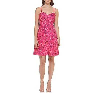 Imagem de GUESS Vestido feminino contemporâneo, Hot Pnk/Nude, 3