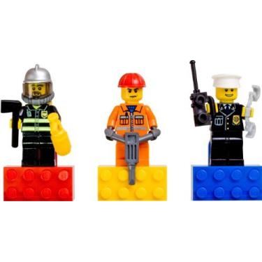 Imagem de Lego City, heroes magnet set (fireman, policeman, construction worker) - 852513 by LEGO