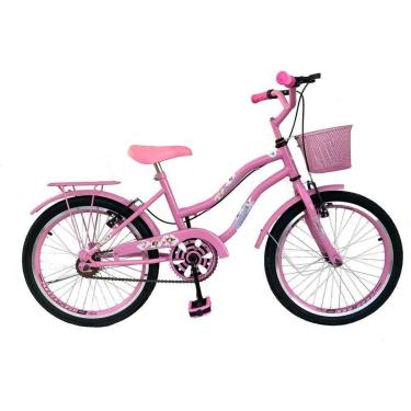 Imagem de Bicicleta Infantil Aro 20 Menina Freio V Brake Aro Aero Lubrificada E Revisada Com Cestinha-Feminino