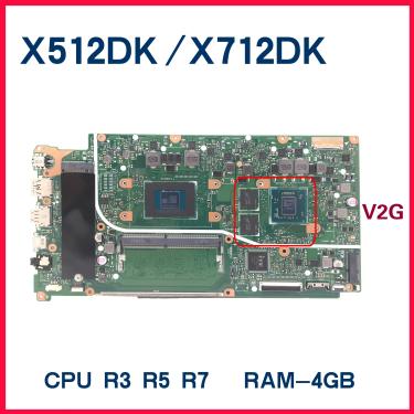 Imagem de Laptop Motherboard para ASUS Vivobook  Mainboard com R3-3200U  R5-3500U  R7-3700  X712DA  X512DA