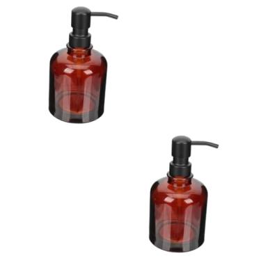 Imagem de BESTOYARD 2 Unidades Garrafa marrom frasco pump dispenser shampoo garrafa de gel de banho xampu dispensador de enxaguatório bucal dispensador de sabonete garrafa de shampoo recarregável