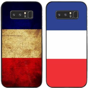 Imagem de 2 peças retrô bandeira da França impressa TPU gel silicone capa de telefone traseira para Samsung Galaxy (Galaxy Note 8)