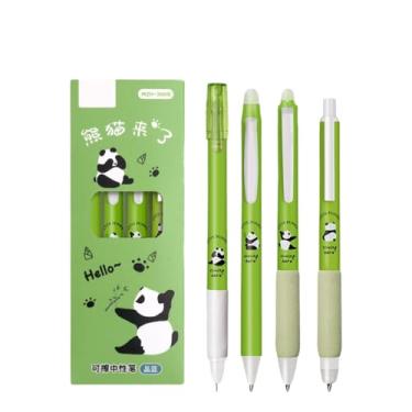 Imagem de Joucien 4 peças/caixa - Caneta neutra com estampa de panda fofa de 0,5 mm, estudantes podem limpar caneta neutra - Pandas estão aqui (azul) 4 diferentes - 0,5 mm