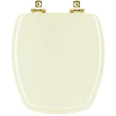 Imagem de Assento Sanitário com Amortecedor Thema Biscuit para vaso Incepa com Ferragem Dourada