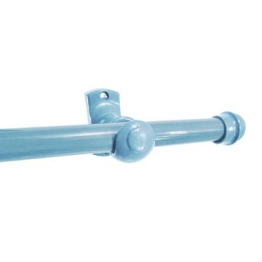 Imagem de Kit Varão Cortina 3m Parede Grande 19mm Suporte Simples - ENTROU COMPR