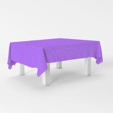 Imagem de Toalha de Mesa Roxo Grande PLástca Decoração Festa 137X183cm - RIVFEST