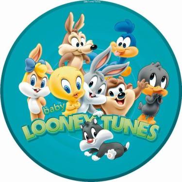 Imagem de Painel Festa Decoração Redondo Sublimado Baby Looney Tunes 1,50X1,50-I