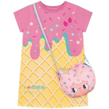 Imagem de Vestido Infantil Menina Bolsinha Bonequinha Roupa de Criança - Aymee, 