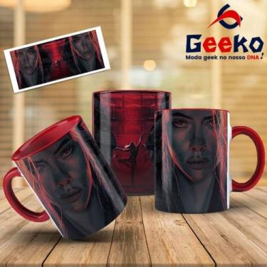 Imagem de Caneca Viúva Negra Black Widow Geeko, Vermelho, 325ml