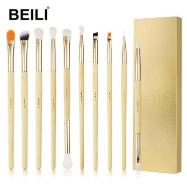 Imagem de Conjunto Pincéis De Maquiagem Profissional Sombra Sobrancelha Delinead