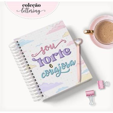 Imagem de Caderno Personalizado LETTERING 60 Folhas 15,5x21,5 Cm - Mel'art Papel