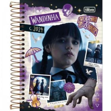 Imagem de Agenda Espiral Diária 11,7 X 16,4 cm Wandinha 2024 - Tilibra