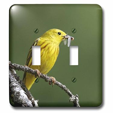 Imagem de 3dRose lsp_92100_2 Montana, Yellow Warbler bird-US27 LDI0020-Larry Ditto Interruptor duplo, multicolorido