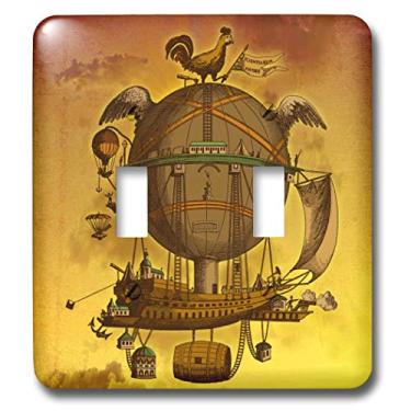 Imagem de 3dRose Interruptor duplo baloon antigo lsp_20904_2