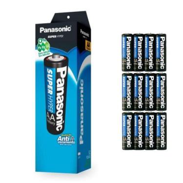 Imagem de Pilha AA Panasonic Comum Super Hyper Cartela C/ 12 Unidades